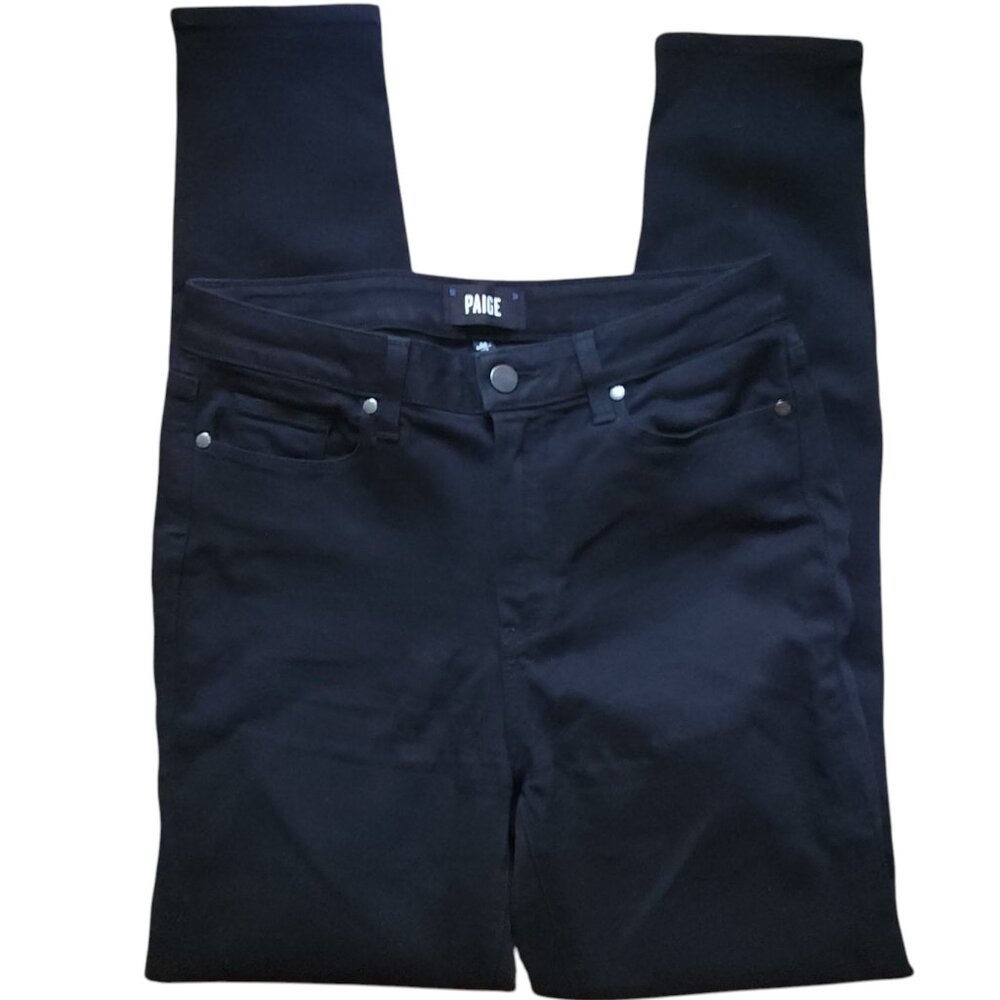 PAIGE Hoxton Ultra Skinny Jeans Women's Size 29 Black Wash Denim $229 - Picture 4 of 8